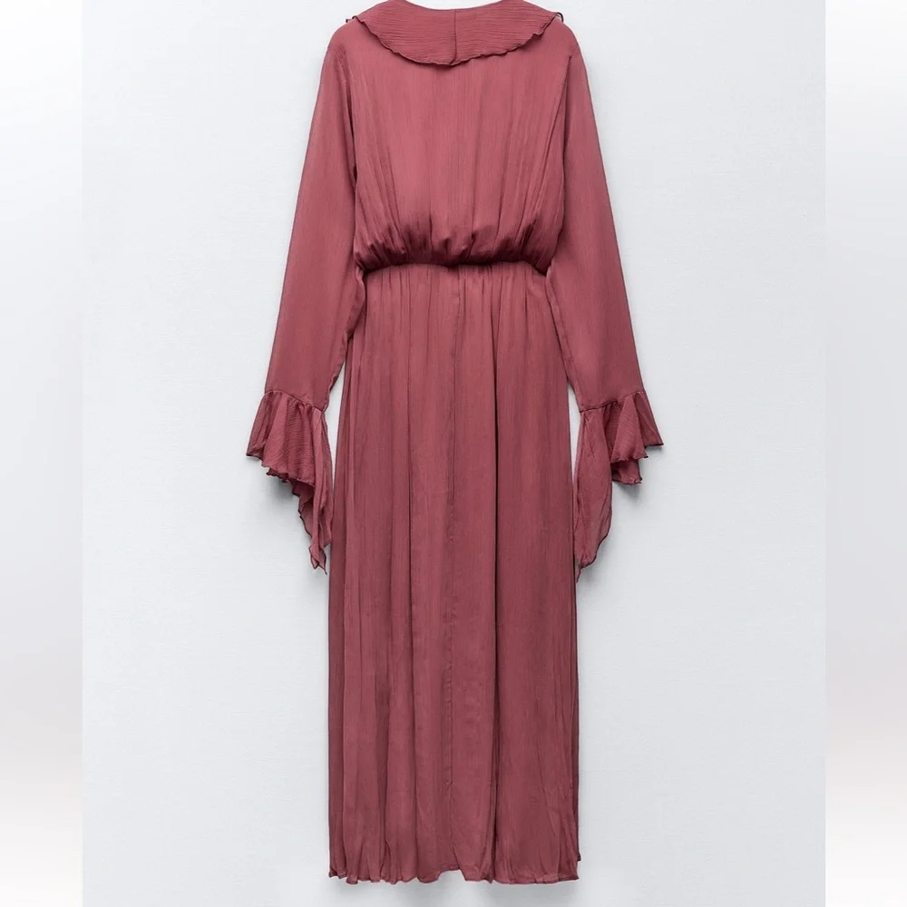 Zara Ruffled Midi Dress - Picture 7 of 8